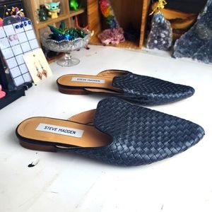Steve madden black mattis mules women size 8
